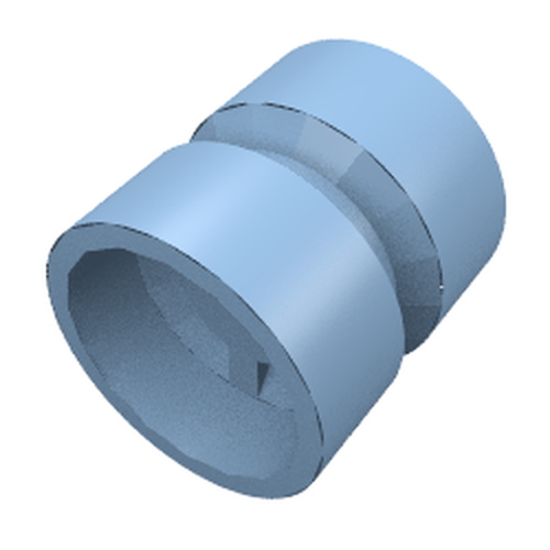 Light blue LEGO Wheel 11mm D. x 12mm (6014b) with a notched hole, rendered on a white background.