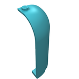 LEGO 6059 Panel 3 x 3 x 6 Corner Convex with Curved Top in aqua.