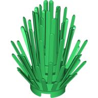 Green LEGO Plant Prickly Bush 2 x 2 x 4, featuring multiple upright, spiky green stalks on a round base.