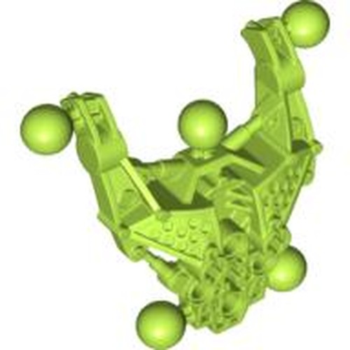 Lime green LEGO Bionicle 60895 Matoran Torso, Av-Matoran Type 2, with spherical connection points.