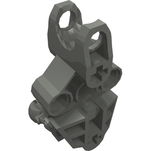 Dark gray LEGO Bionicle arm or leg upper section, part 60900, with various connection points.