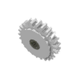 A light gray LEGO Technic 24 tooth clutch gear (part 60c01) in an isometric view on a white background.