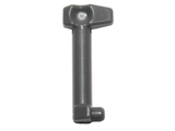 Dark grey LEGO Minifigure Helmet Antenna / Rangefinder (61190d) with rounded shaft and bottom peg.