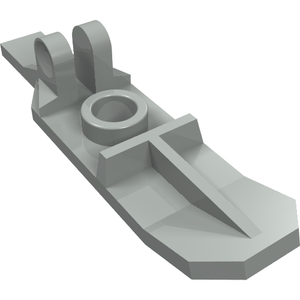Light gray LEGO Minifigure Utensil Ski with Hinge (Part 6120).