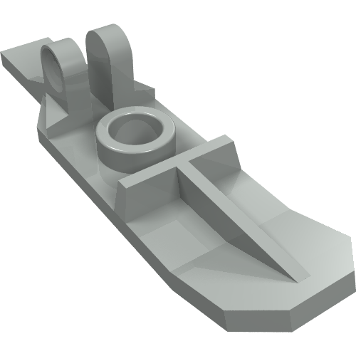 Light gray LEGO Minifigure Utensil Ski with Hinge (Part 6120).
