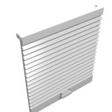 White LEGO 6155 Door 1 x 4 x 4 Lift brick, shown from an elevated perspective with ribbed surface and bottom handle.