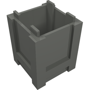 Dark grey LEGO 61780 Container, Box 2 x 2 x 2 - Top Opening, showing interior from above.