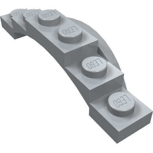 Light gray LEGO Vehicle Mudguard 1 1/2 x 6 x 1 with Arch, showing top studs with LEGO logo.