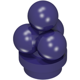 LEGO 6254 Ice Cream Scoops, showing dark purple spheres stacked on a matching round base with a glossy finish.