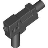 Dark gray LEGO 62885 minifigure weapon: an automatic pistol with a medium barrel, shown at an angle.