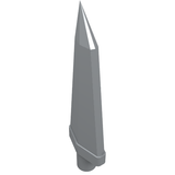 Gray LEGO minifigure weapon sword, a flexible 3.5L spike part 64727, with a pointed tip and bar end.