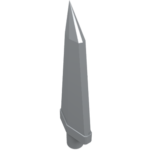 Gray LEGO minifigure weapon sword, a flexible 3.5L spike part 64727, with a pointed tip and bar end.