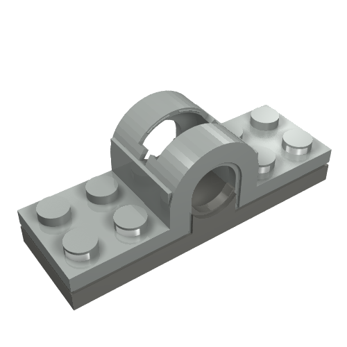 Close-up of a light grey LEGO 6551c01 Electric Pole Reverser / Polarity Switch with center part.