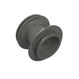 Dark gray LEGO Wheel 6580, 43.2 x 28 Balloon Small, with a central hub and wide flanges.