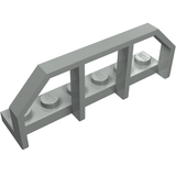 A light gray LEGO 6583 modified 1x6 plate with train wagon end or fence element, viewed from an angle.