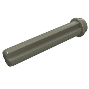 LEGO Technic Axle 3L with Stud (part 6587), a light gray rod with a multi-faceted shaft, a rounded end, and a stud.