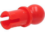 Red LEGO Technic Pin with Friction Ridges and Tow Ball with Round Pin Hole, part 6628a.
