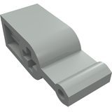 Light gray LEGO Technic Changeover Catch (part 6641) with axle holes and a curved mechanism.