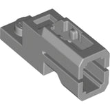 A single grey LEGO 69754 Projectile Launcher, 1 x 2 Mini Blaster / Tile Shooter, shown from an angle.