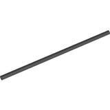 Dark grey LEGO 75c12 rigid hose, 3mm diameter and 9.6cm long, angled on a white background.