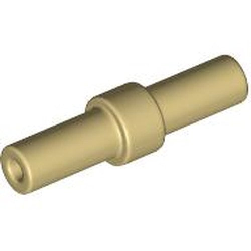 A single tan LEGO Bar 2L with Stop Ring, a cylindrical piece with a wider ring in the middle, against a white background.