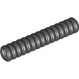 Dark grey LEGO ribbed hose, part 78c05, 7mm D, 5L / 4.0cm.