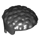 LEGO 79688 dark grey minifigure hair, coiled texture on top, smooth straight sides.