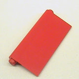 A single red LEGO 820b Garage Door 1 x 3 x 5 Automatic with Octagon Stud and Round Stud.