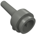 Grey LEGO 86208 Minifigure, Utensil Space Gun / Torch without Grooves, shown at an angle.