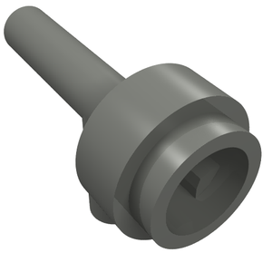 Grey LEGO 86208 Minifigure, Utensil Space Gun / Torch without Grooves, shown at an angle.