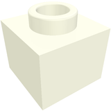 Light beige LEGO 1x1x2/3 modified brick with open stud, part 86996.