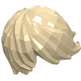 LEGO Minifigure Hair Tousled with Side Part, light nougat color, element 87991.