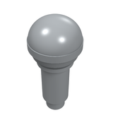 Grey LEGO 90370 minifigure utensil microphone.
