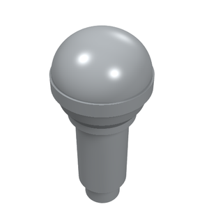Grey LEGO 90370 minifigure utensil microphone.