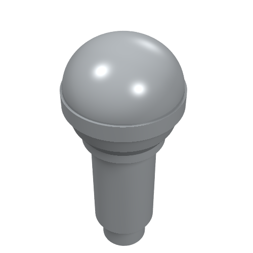 Grey LEGO 90370 minifigure utensil microphone.