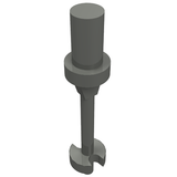 Gray LEGO Minifigure Utensil Ski Pole 3L with cylindrical handle, stop ring, and crescent-shaped side stops.