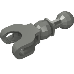 Dark gray LEGO 90609 Hero Factory Arm/Leg part with a ball joint on an axle and a dual ball socket end.