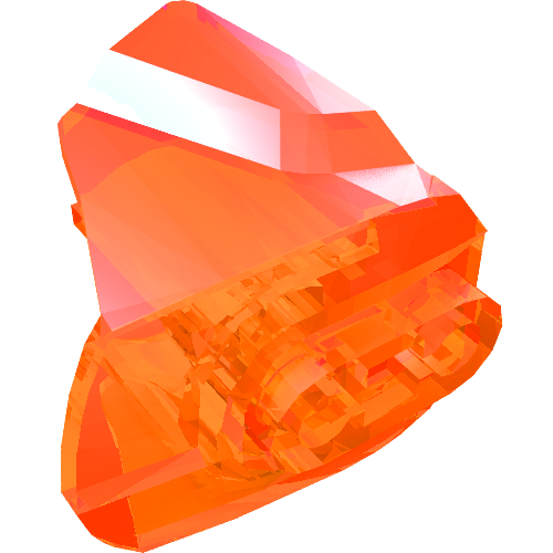Translucent orange LEGO 90641 Hero Factory Armor with Ball Joint Socket - Size 3.