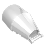 Transparent LEGO Windscreen 6 x 4 x 2 Round with Bar Handle.