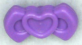 LEGO 92355c Friends purple bow accessory with a raised heart design in the center.