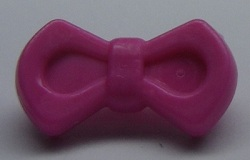 Dark pink LEGO Friends accessory bow piece 92355d.