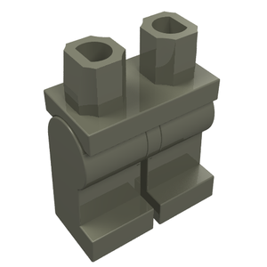 Dark grey LEGO minifigure plain hips and legs piece, part 970c00.