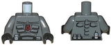 LEGO 973pb0575c01 Space Police 3 Officer gray torso, black arms/hands, red emblem front, radio back.