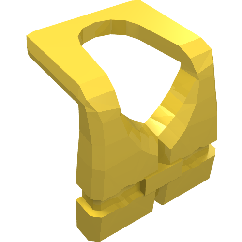 Yellow LEGO Minifigure Life Jacket, Center Buckle.