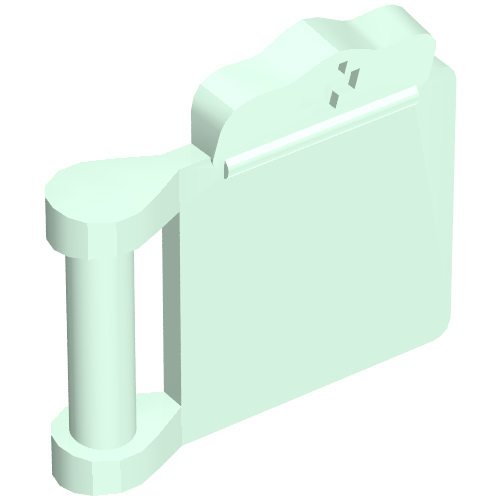 LEGO 98393b Friends Accessories Medical Clipboard with Bar Handle in light green.