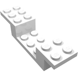 A single white LEGO Bracket 8 x 2 x 1 1/3 piece, showing its L-shape with studs on both flat surfaces.