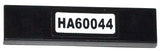Black LEGO Tile 1x4 with a white sticker displaying 'HA60044' in black text.