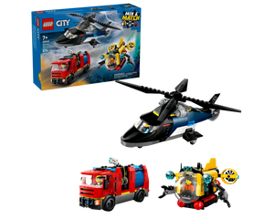 LEGO City 60462 - Helicopter, Fire Truck & Submarine Remix - Authentic LEGO Set Main Image