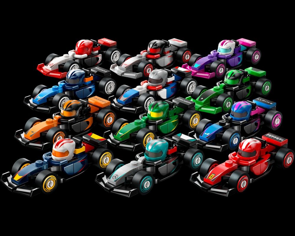 =LEGO Collectible Minifigures 71049-2 - F1 Collectible Race Cars (Complete Series of 12 Complete Race Car Sets) - Authentic LEGO Set Main Image