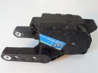 LEGO motor8pb03 Pullback Motor 10 x 5 x 4 Motorcycle (Motor 8) with Medium Blue '18' and Yellow Lines on Blue Background Pattern on Both Sides (Stickers) - Set 8370 - Main Product Image